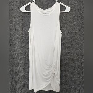 Extra long Love Fire White Tank